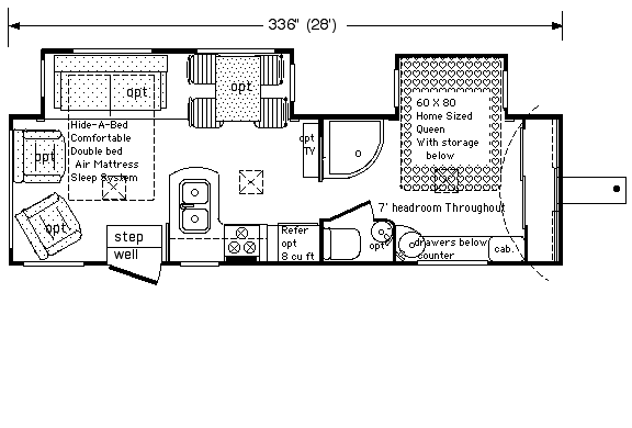 Travel Bug Fifthwheel 28 Floorplan